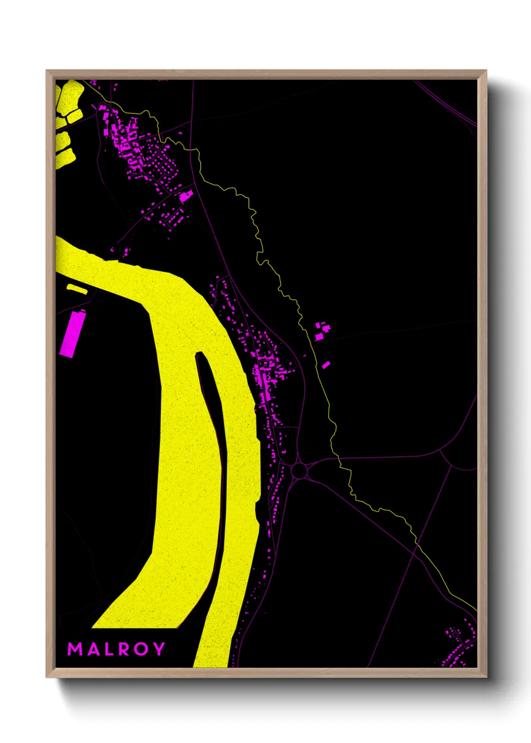 Une affiche de carte sur Malroy