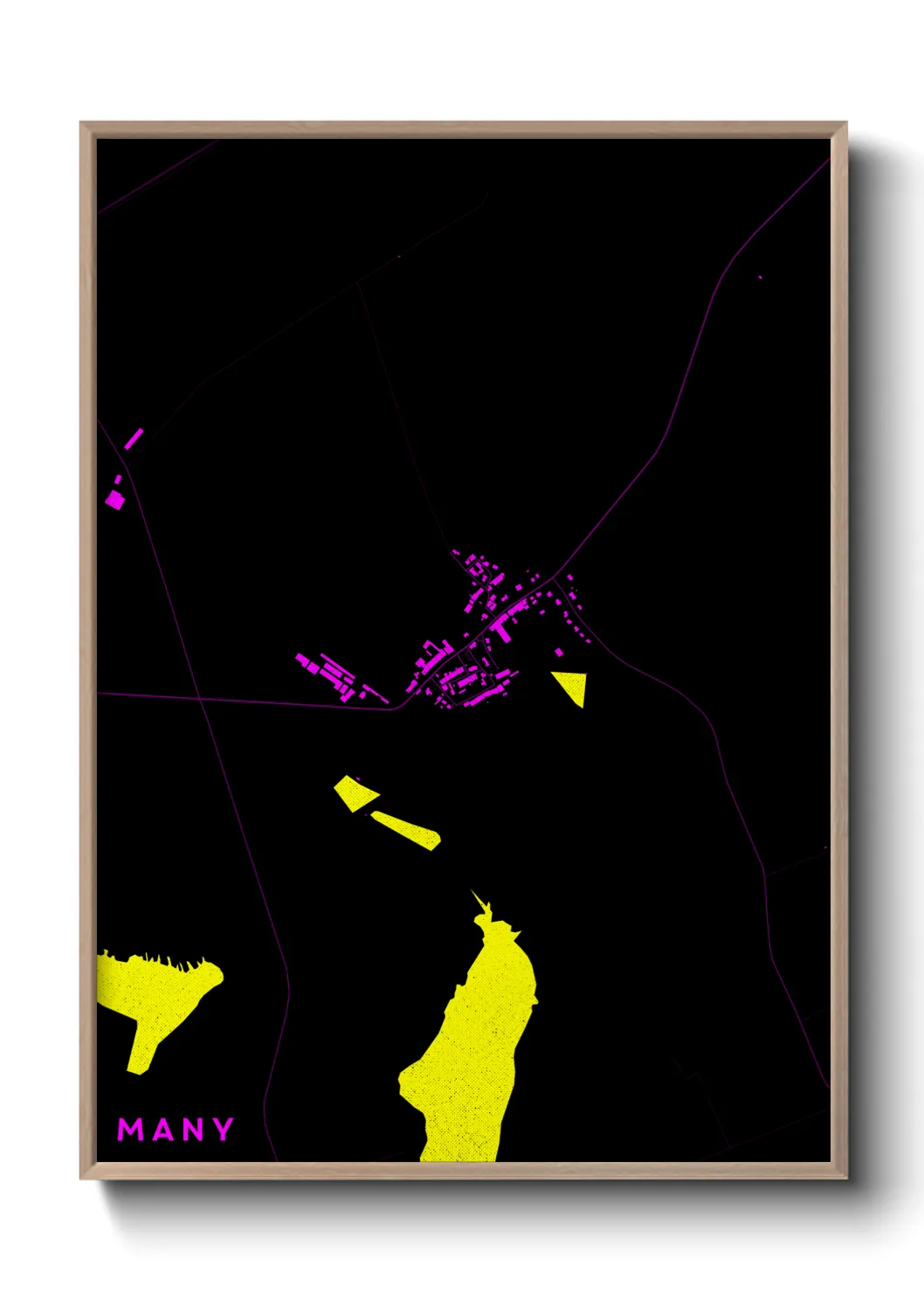 Une affiche de carte sur Many