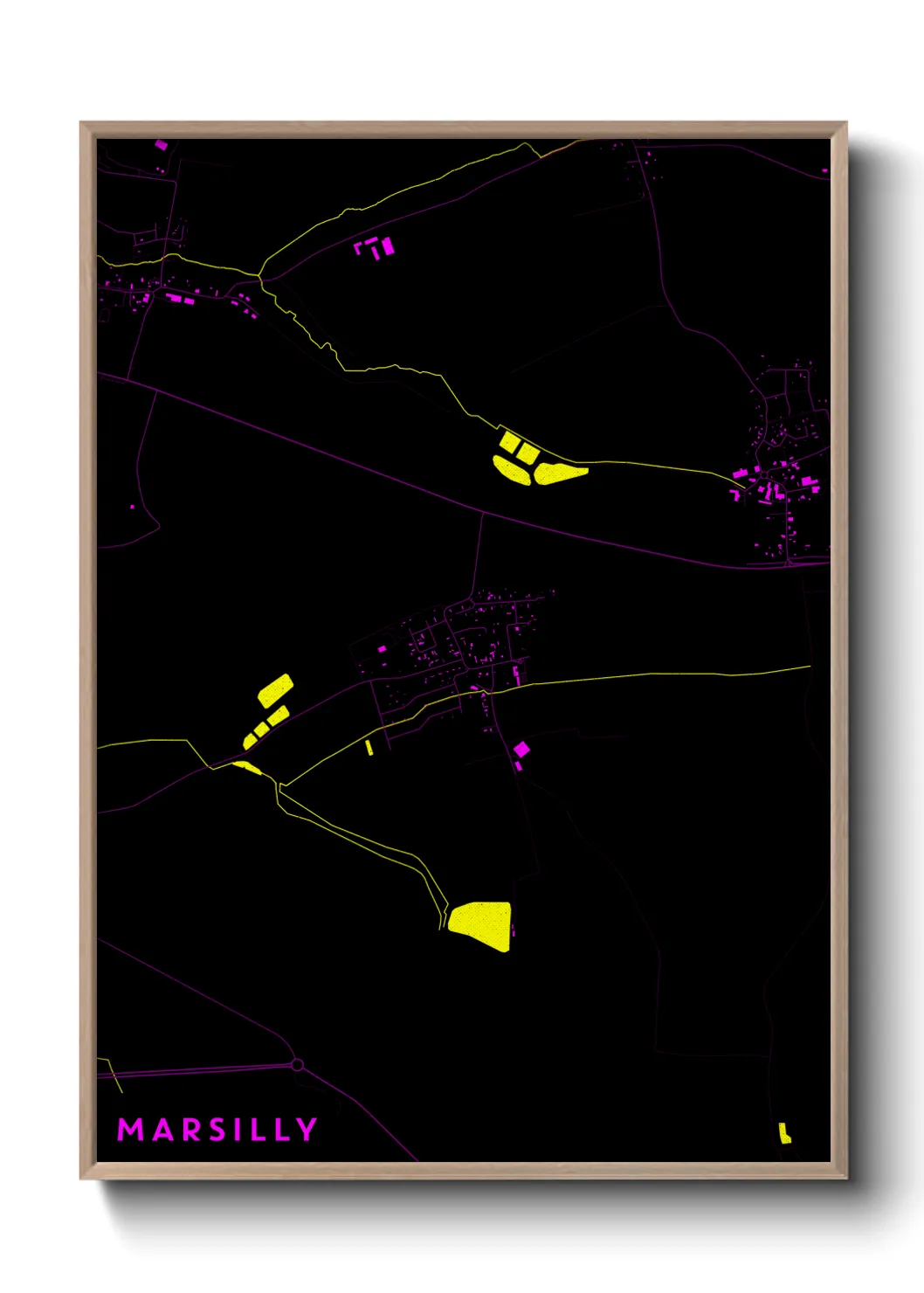 Une affiche de carte sur Marsilly