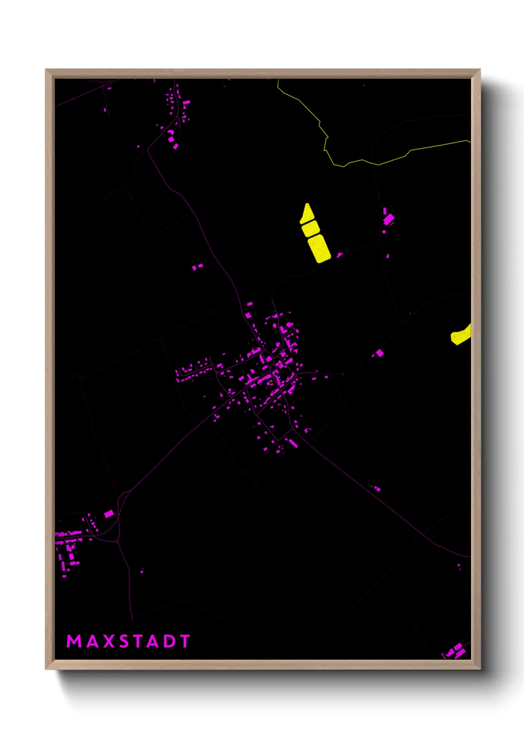 Une affiche de carte sur Maxstadt