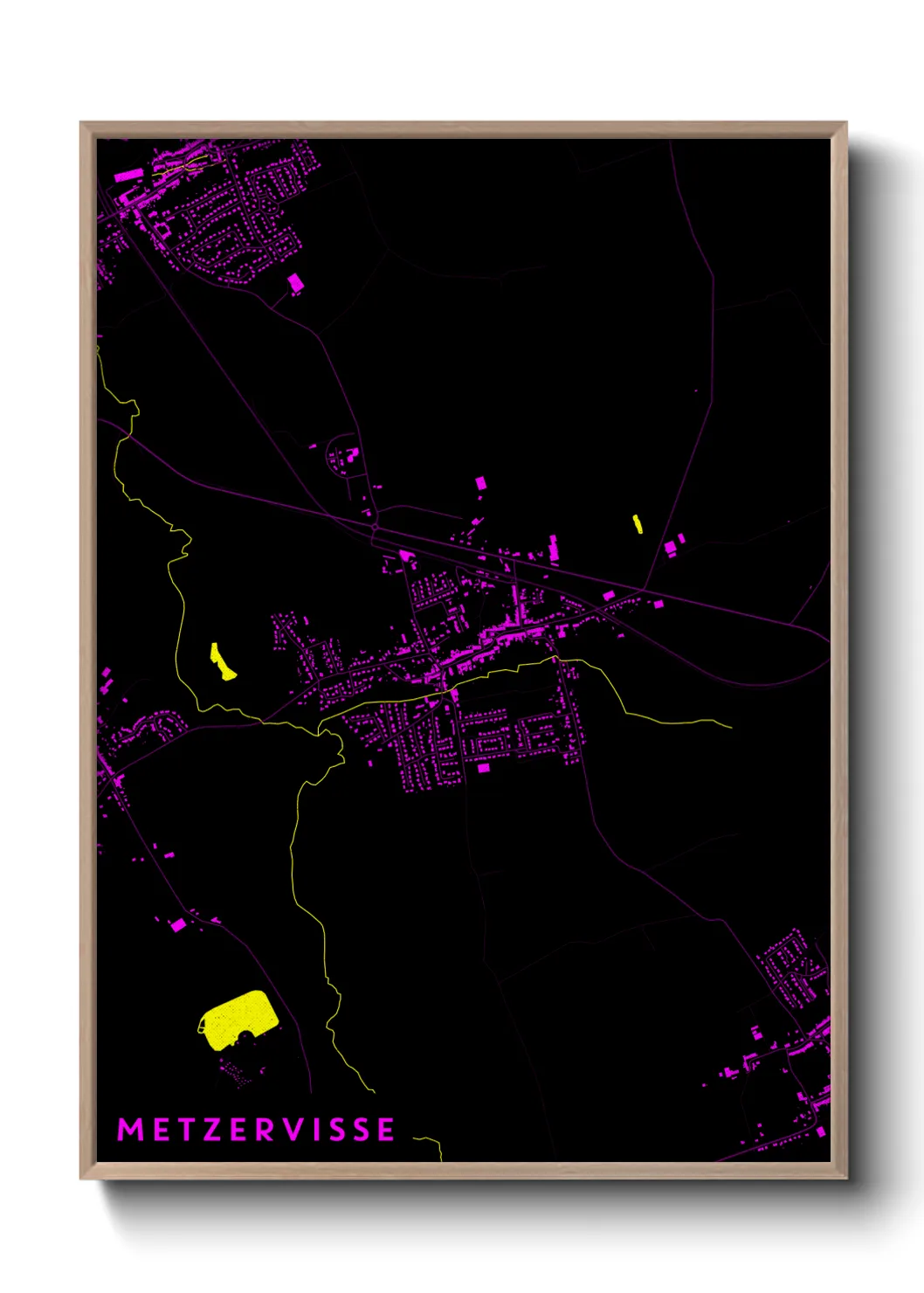 Une affiche de carte sur Metzervisse