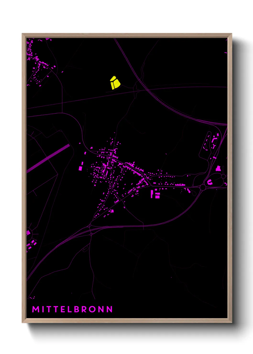 Une affiche de carte sur Mittelbronn