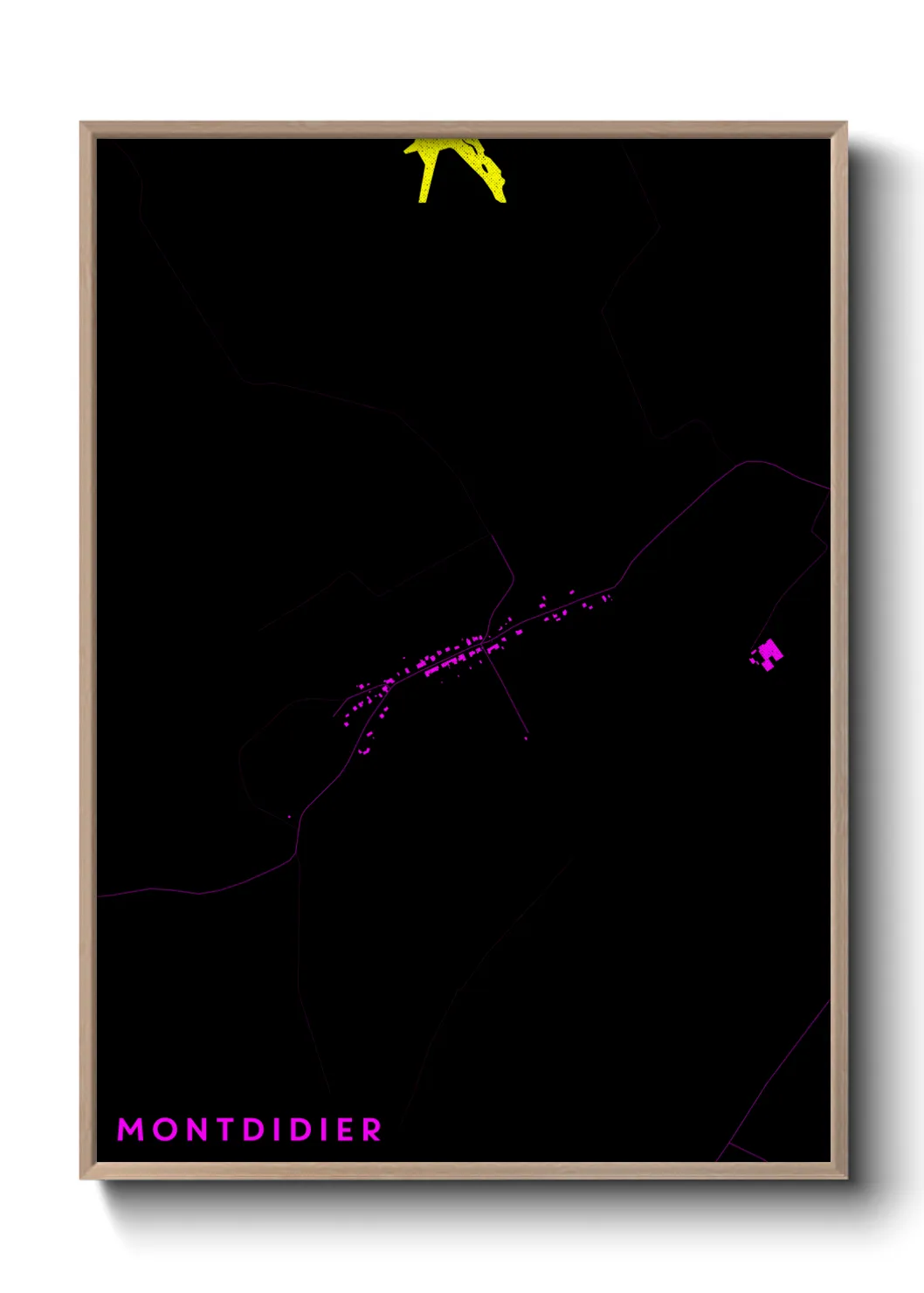 Une affiche de carte sur Montdidier