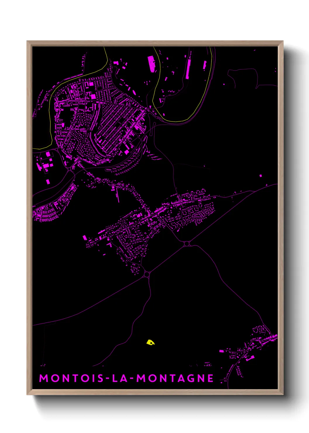 Une affiche de carte sur Montois-la-Montagne