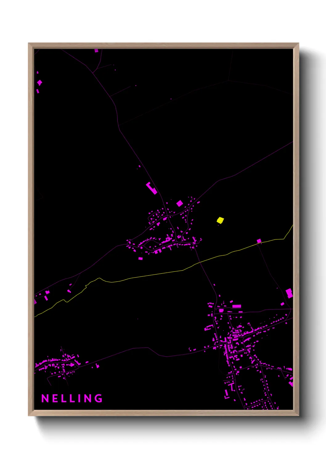 Une affiche de carte sur Nelling