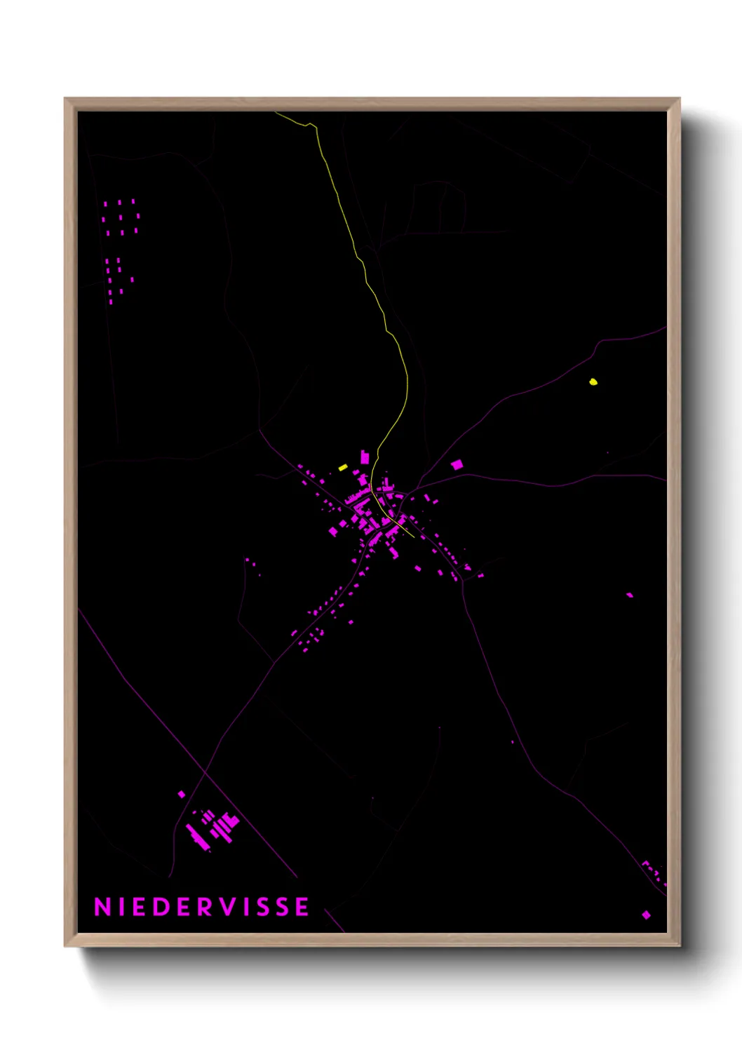 Une affiche de carte sur Niedervisse