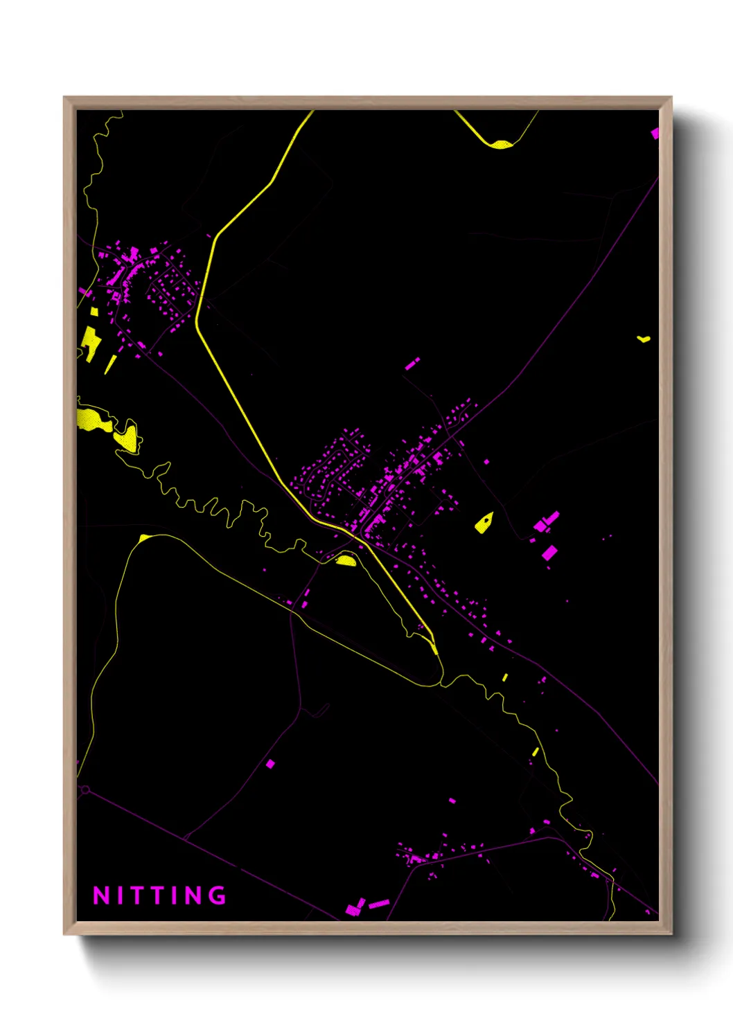 Une affiche de carte sur Nitting