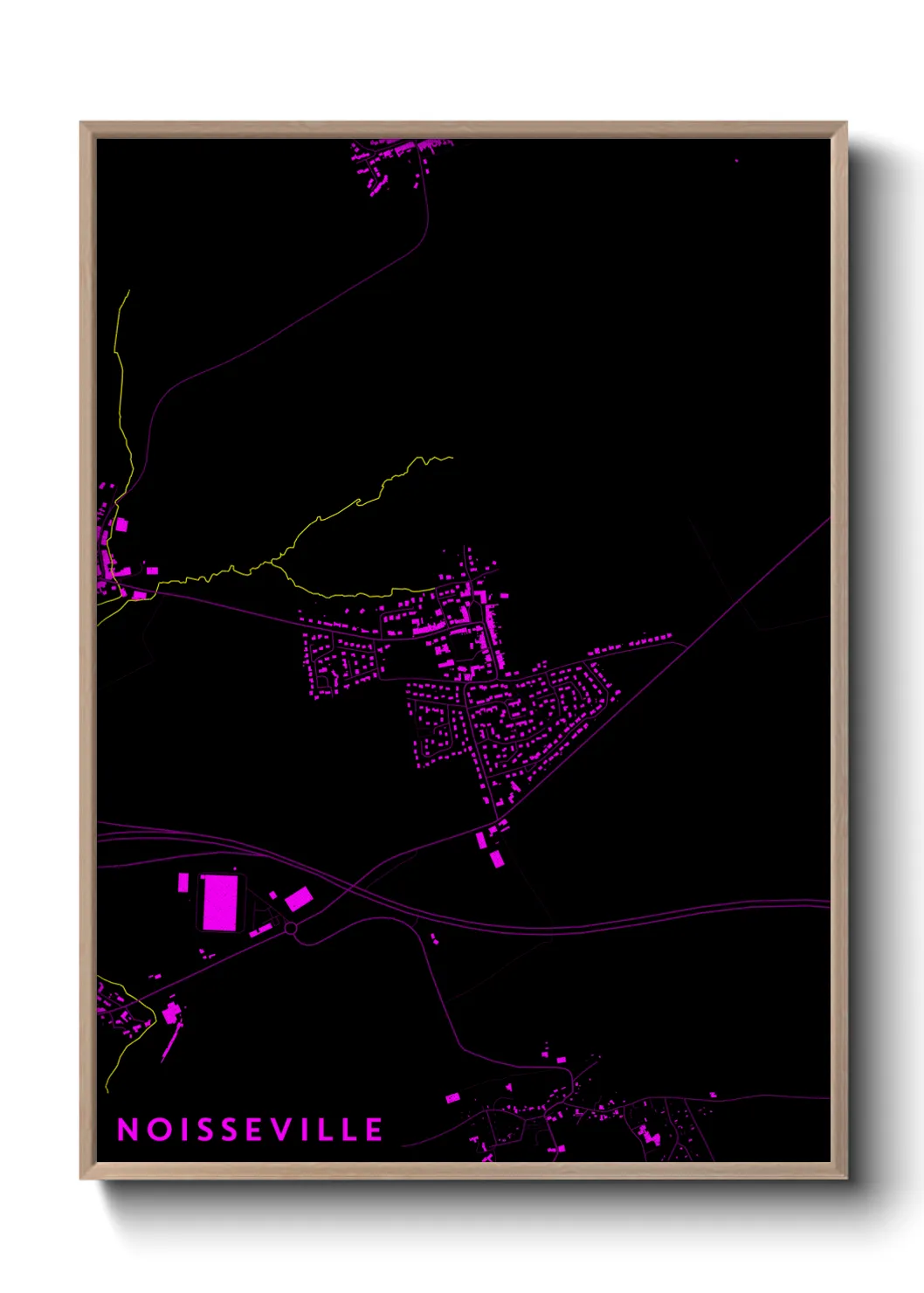 Une affiche de carte sur Noisseville