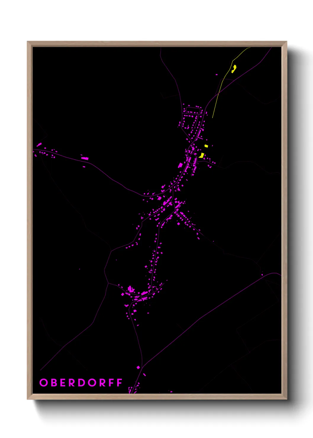 Une affiche de carte sur Oberdorff