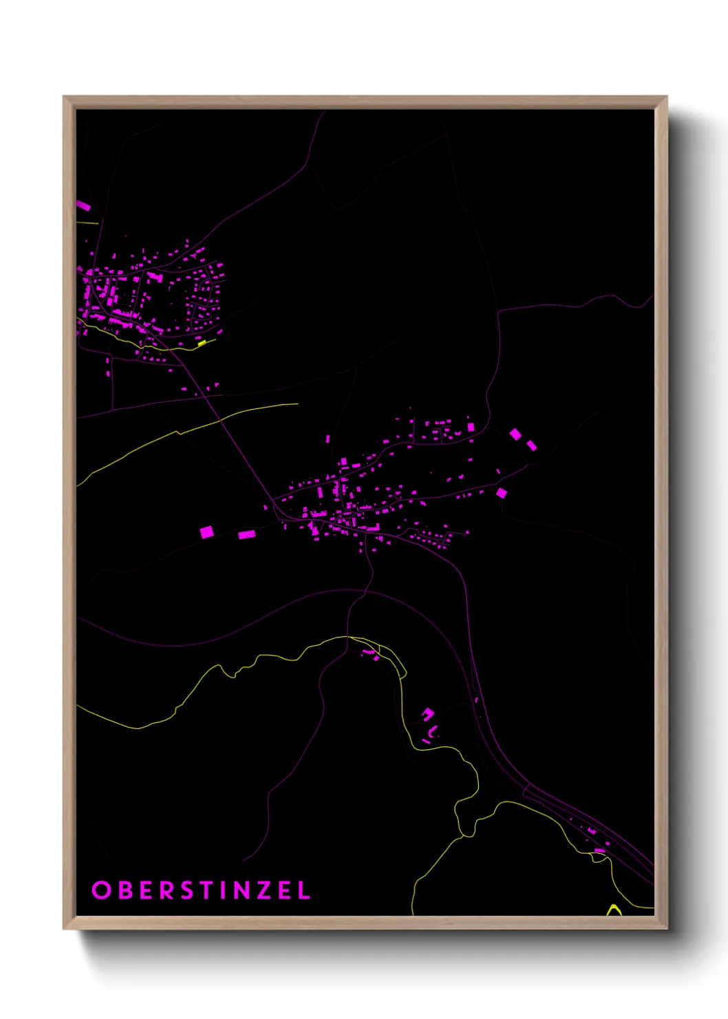 Une affiche de carte sur Oberstinzel