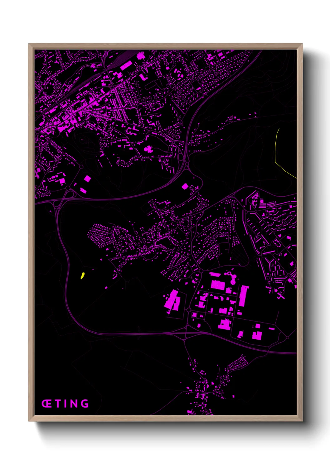 Une affiche de carte sur Œting