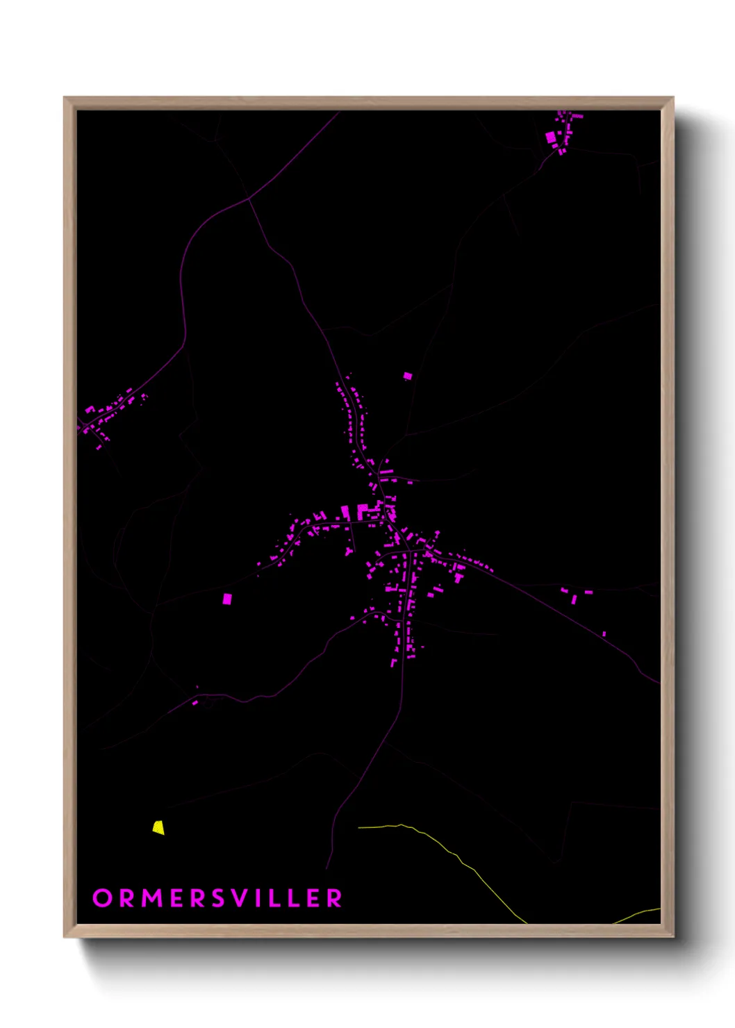 Une affiche de carte sur Ormersviller