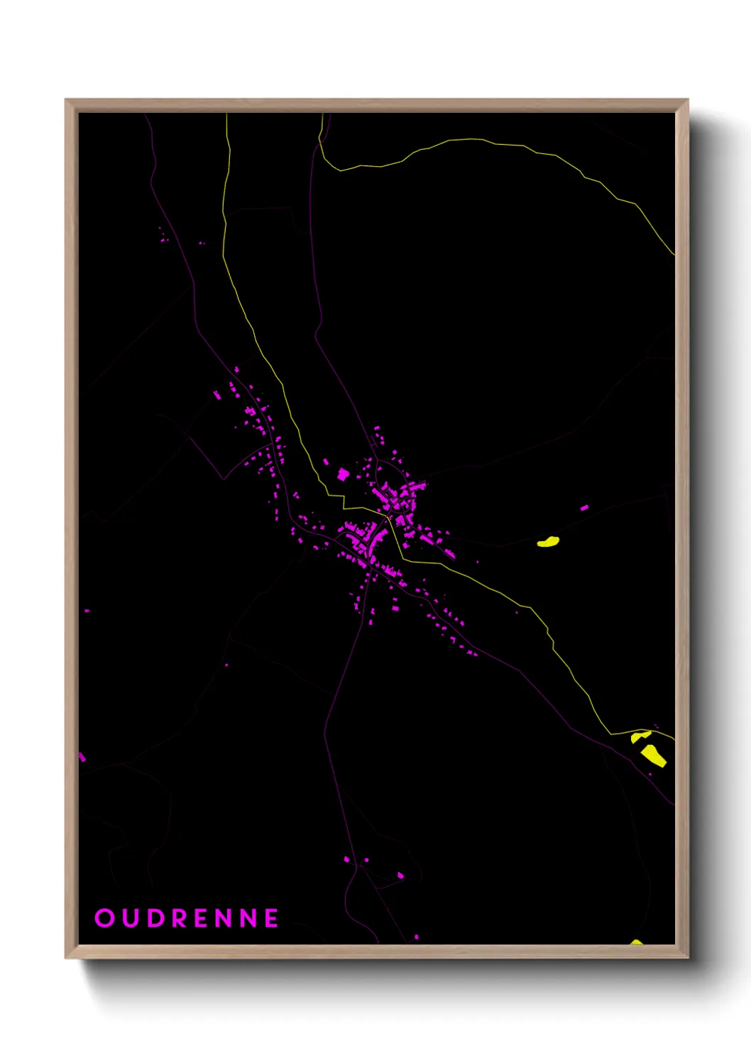 Une affiche de carte sur Oudrenne