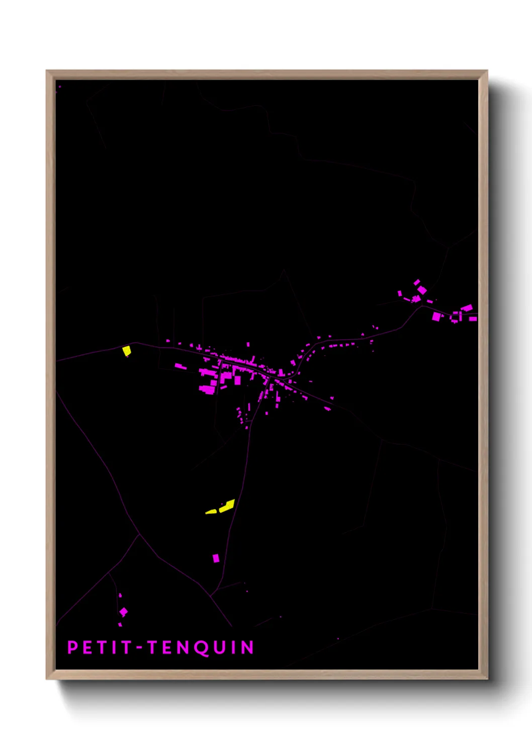 Une affiche de carte sur Petit-Tenquin