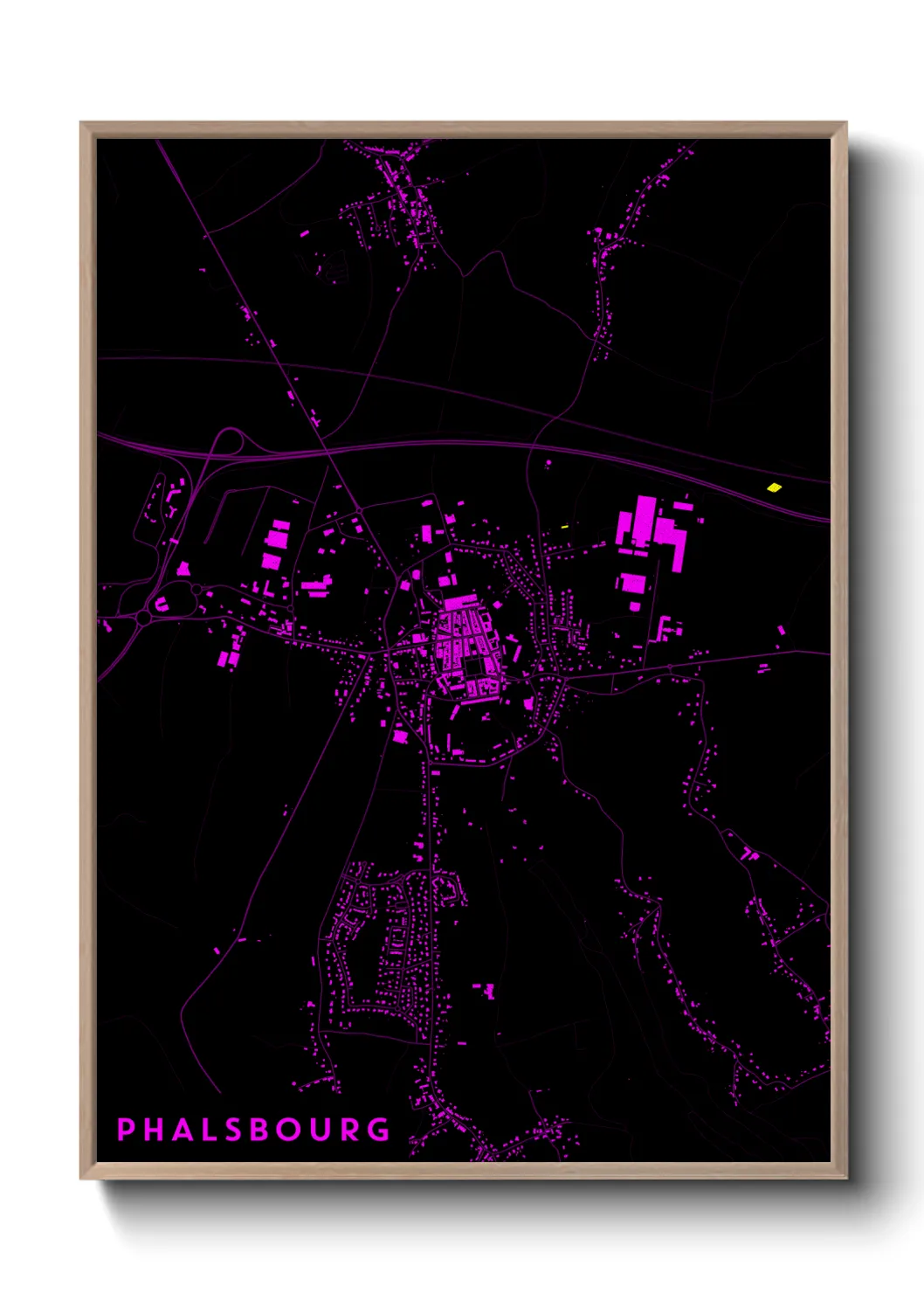 Une affiche de carte sur Phalsbourg