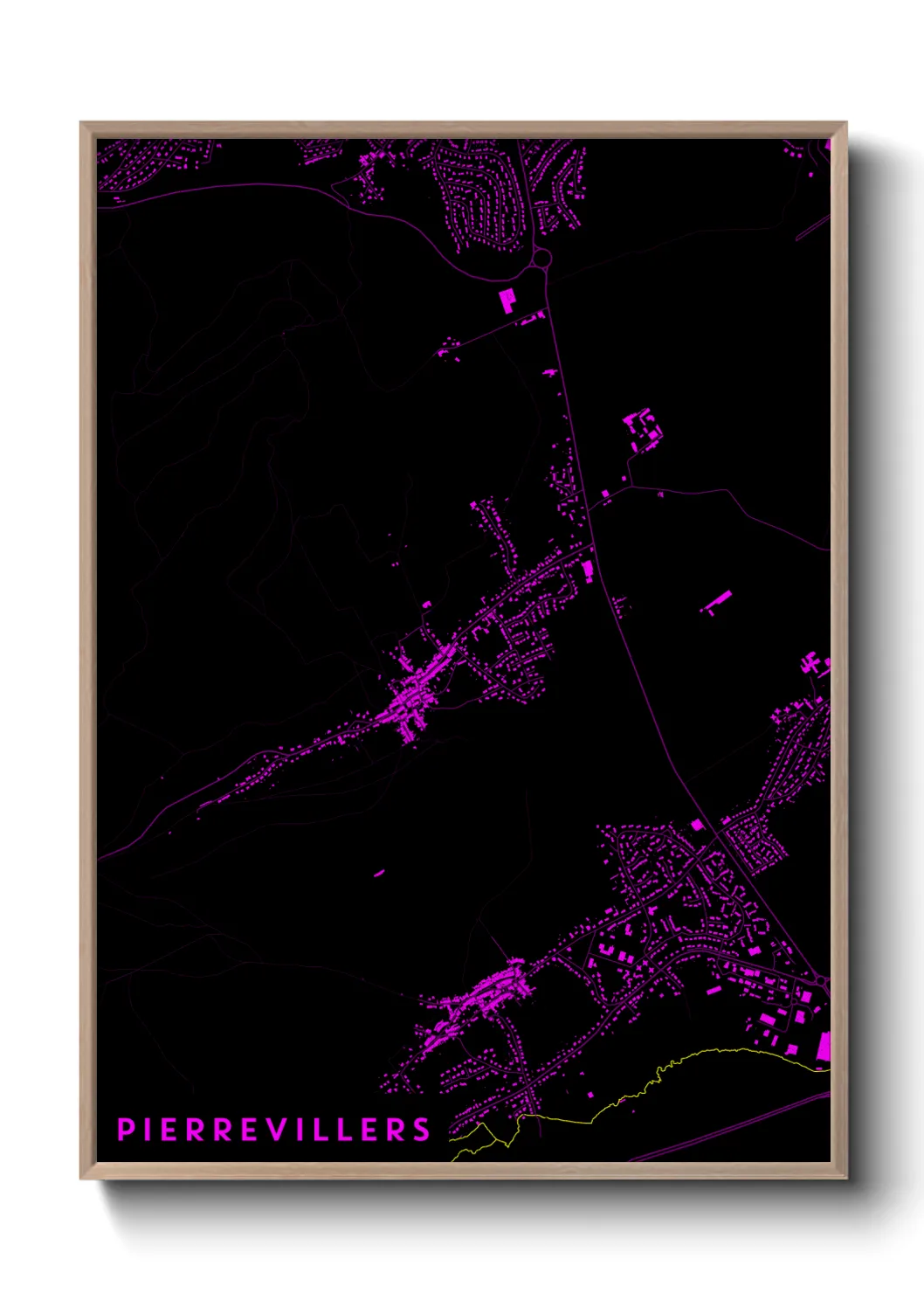 Une affiche de carte sur Pierrevillers