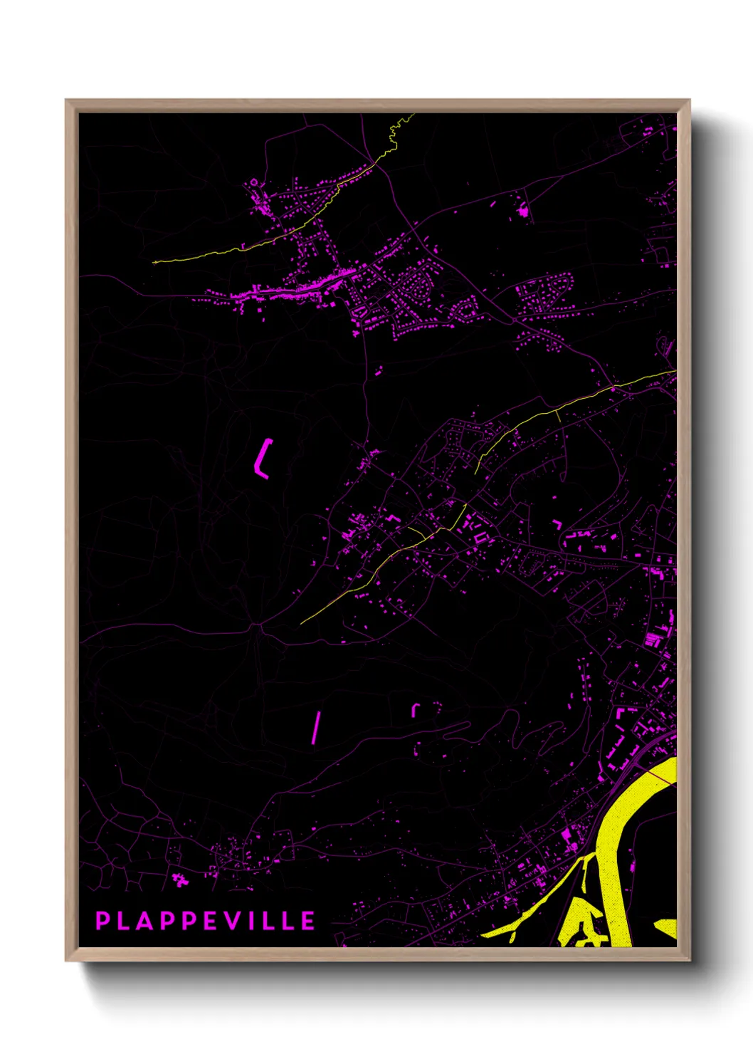 Une affiche de carte sur Plappeville