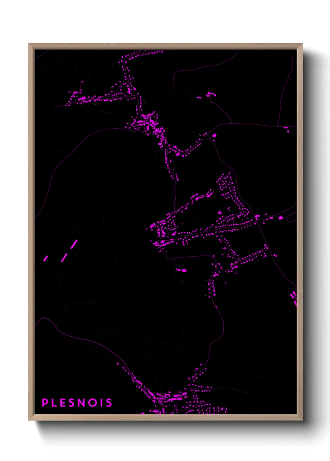Une affiche de carte sur Plesnois