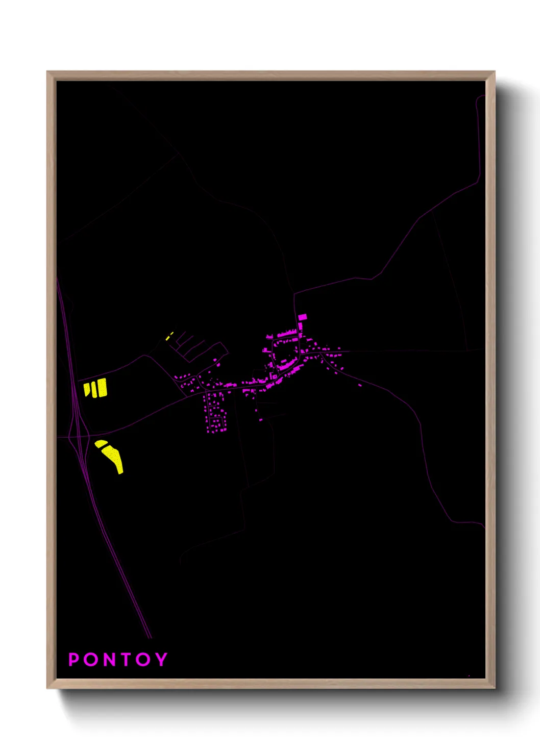 Une affiche de carte sur Pontoy