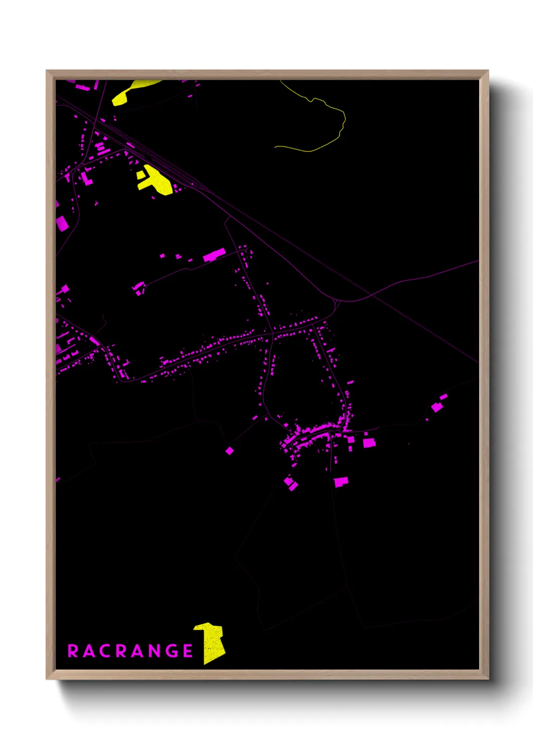 Une affiche de carte sur Racrange
