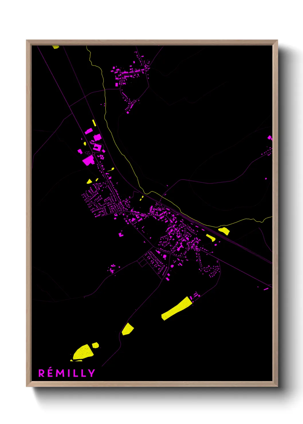 Une affiche de carte sur Rémilly