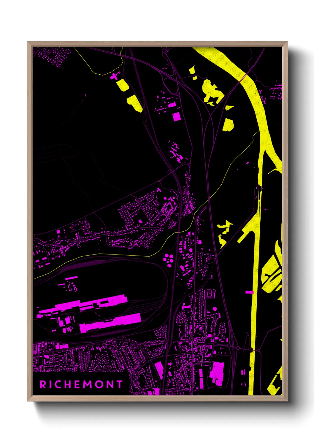 Une affiche de carte sur Richemont