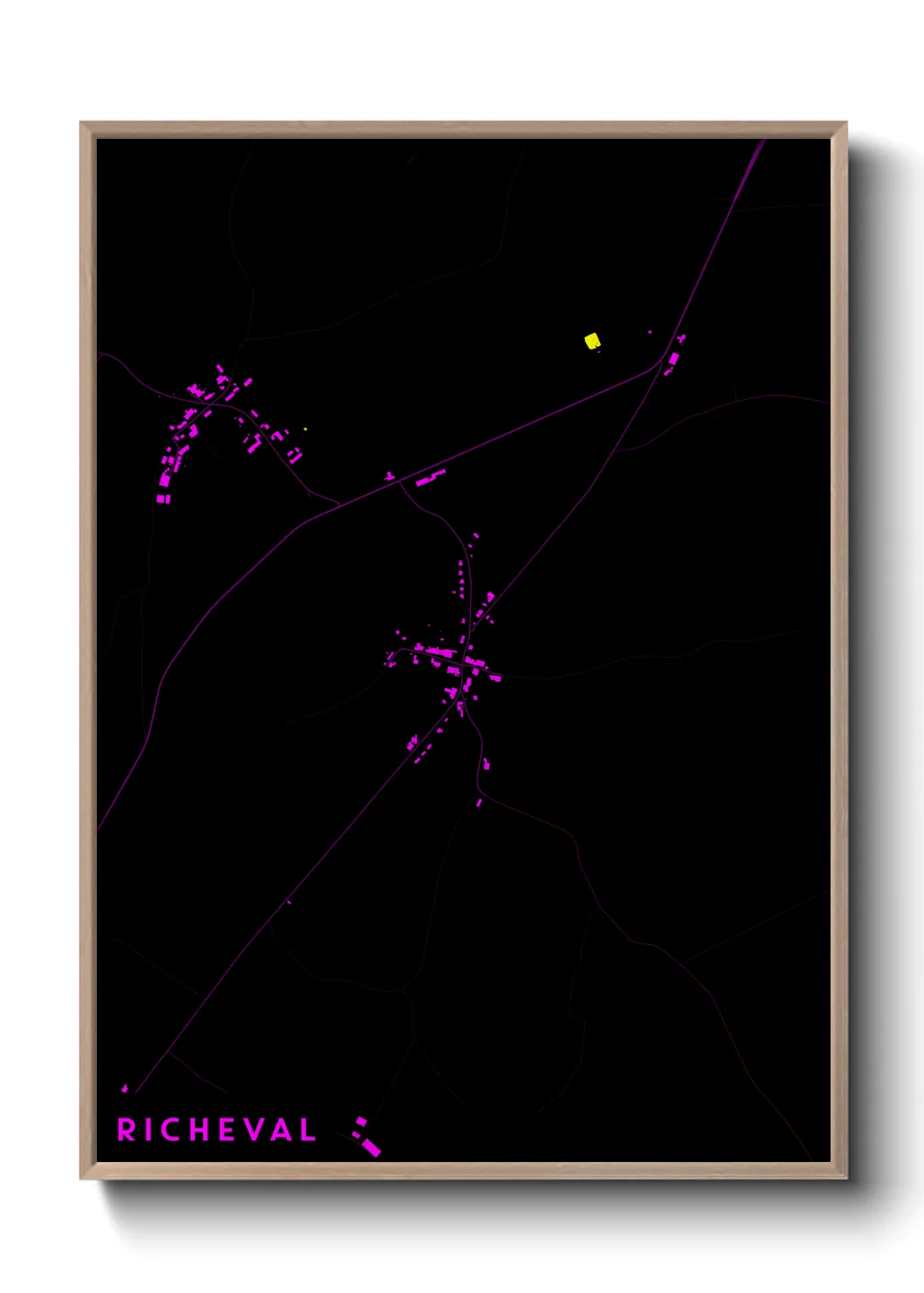 Une affiche de carte sur Richeval