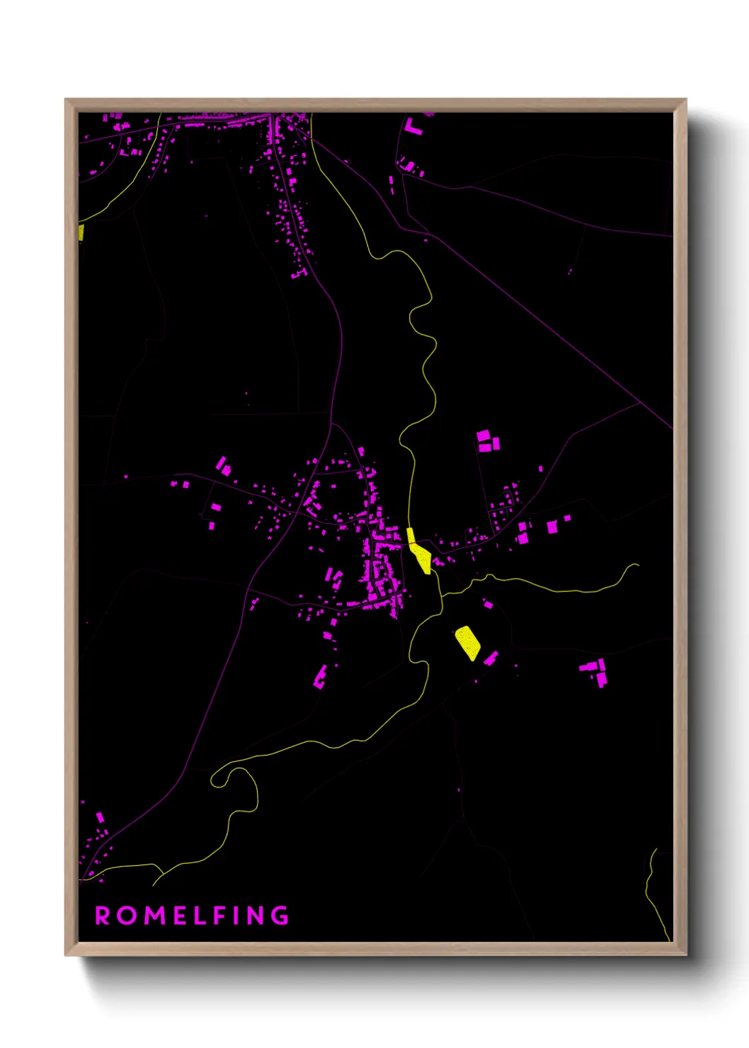 Une affiche de carte sur Romelfing