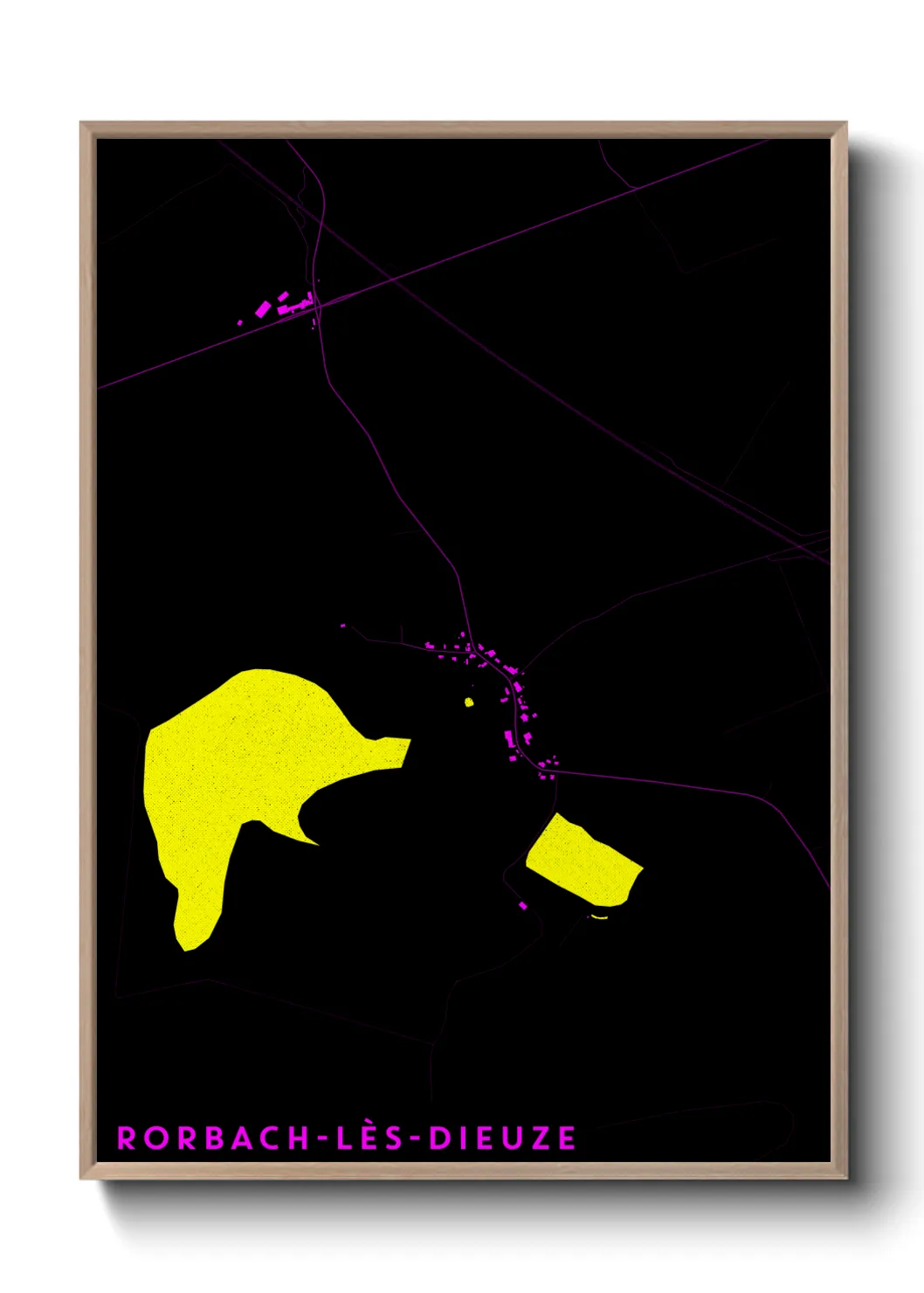 Une affiche de carte sur Rorbach-lès-Dieuze