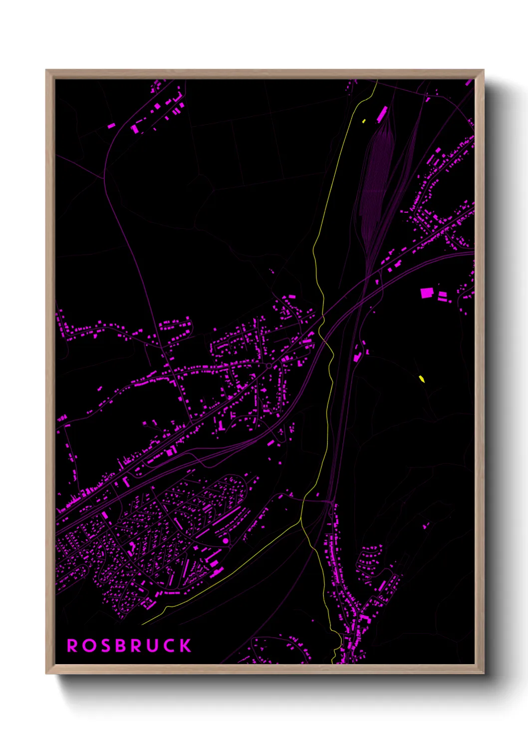 Une affiche de carte sur Rosbruck