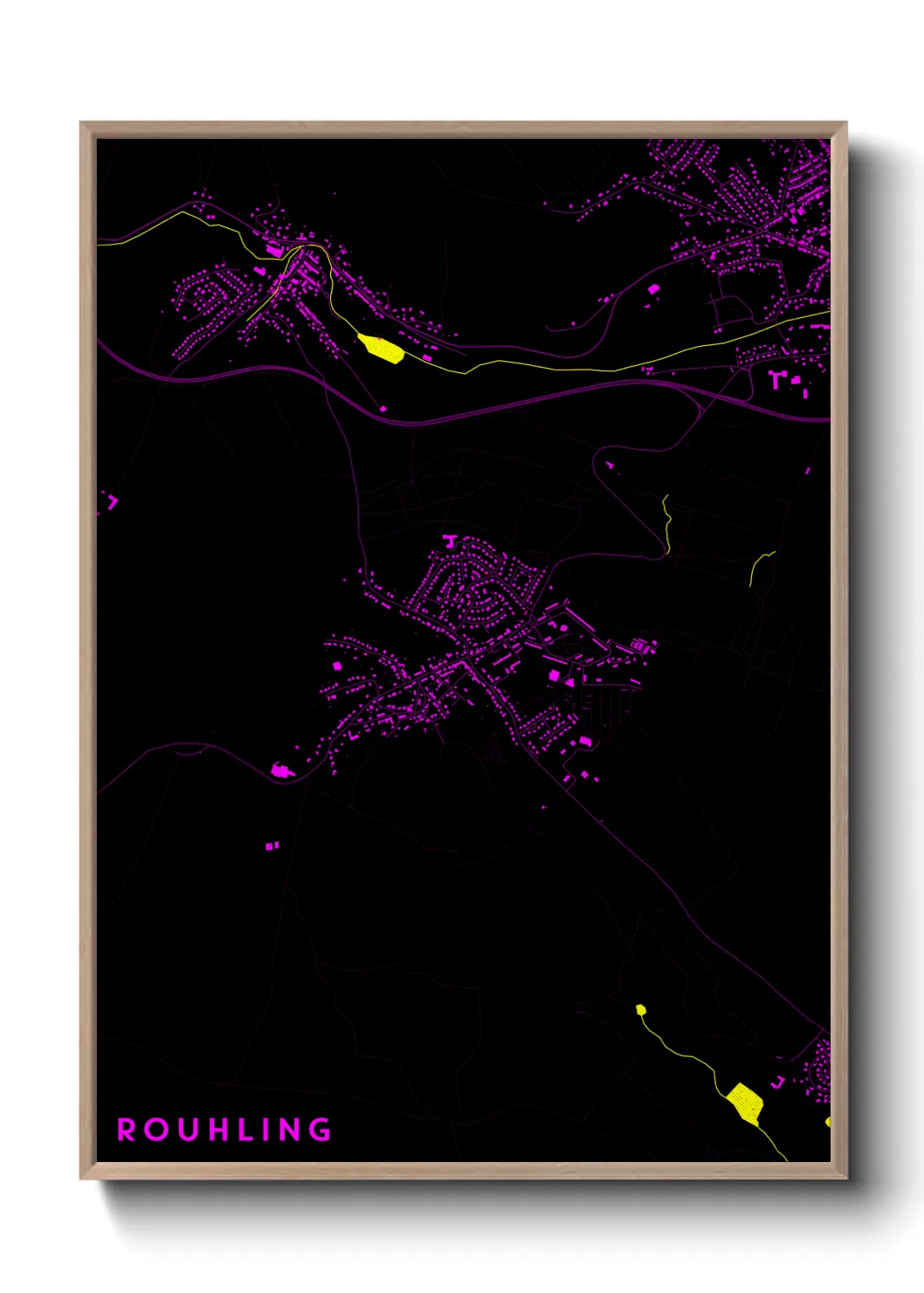 Une affiche de carte sur Rouhling