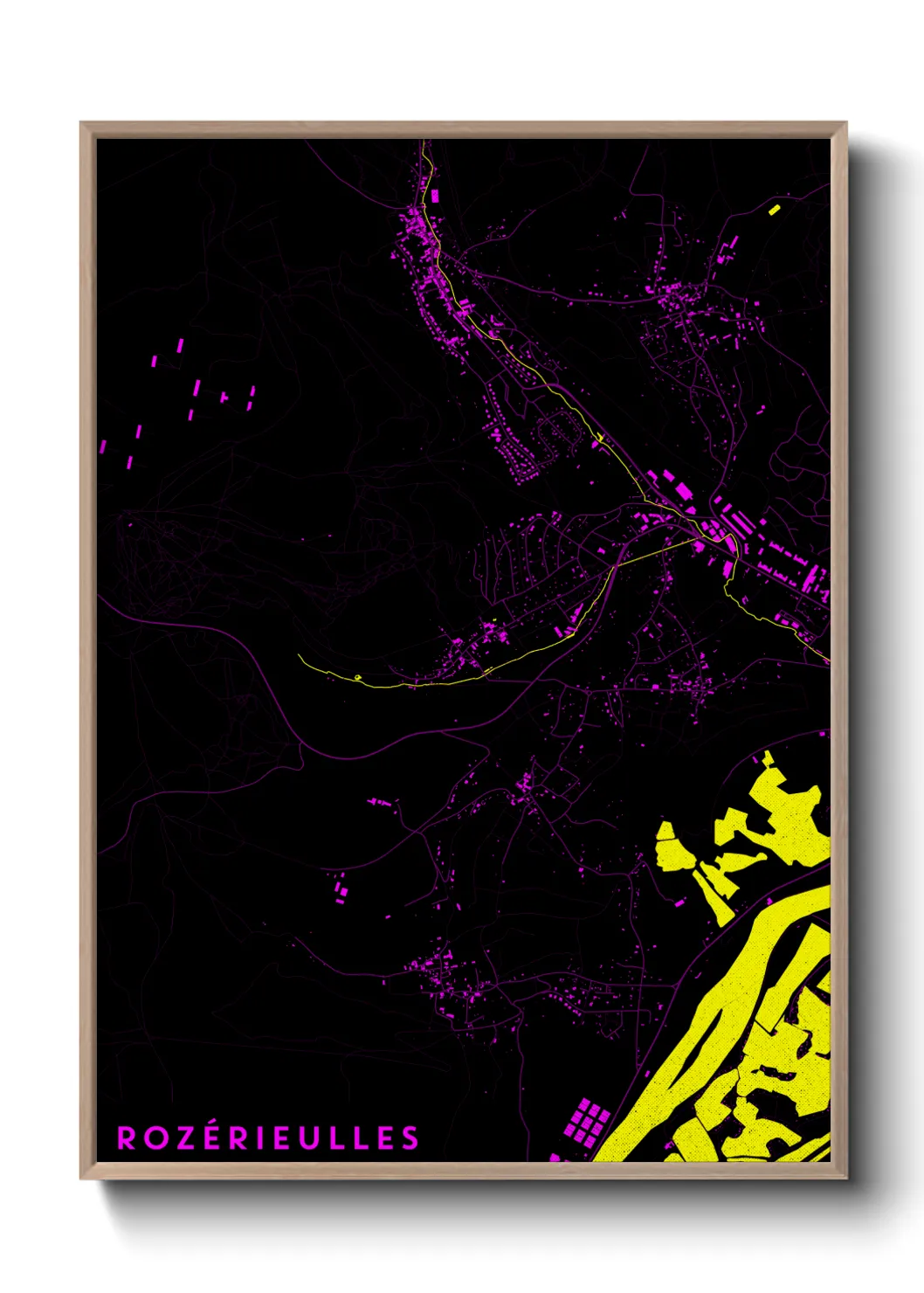 Une affiche de carte sur Rozérieulles