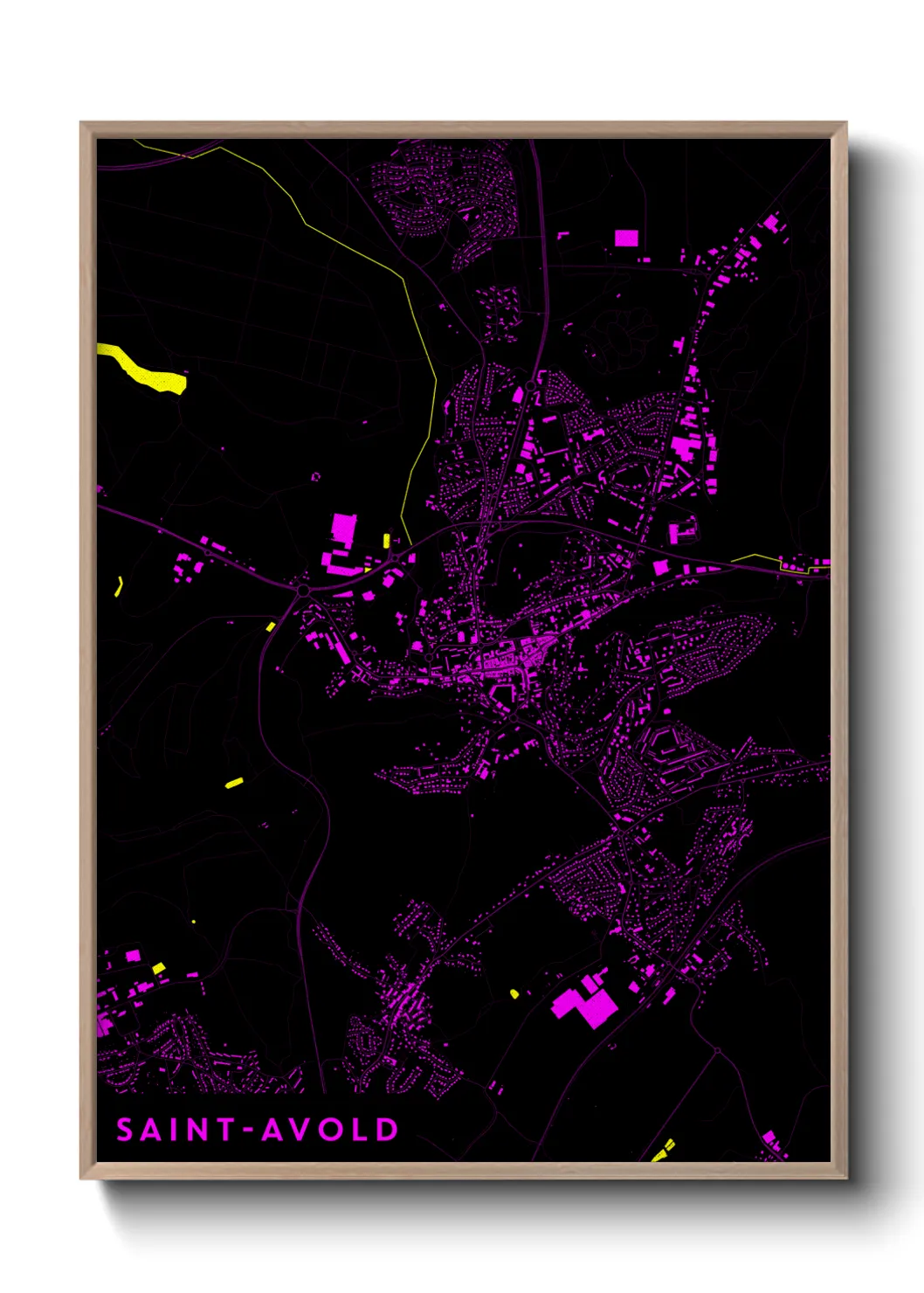Une affiche de carte sur Saint-Avold