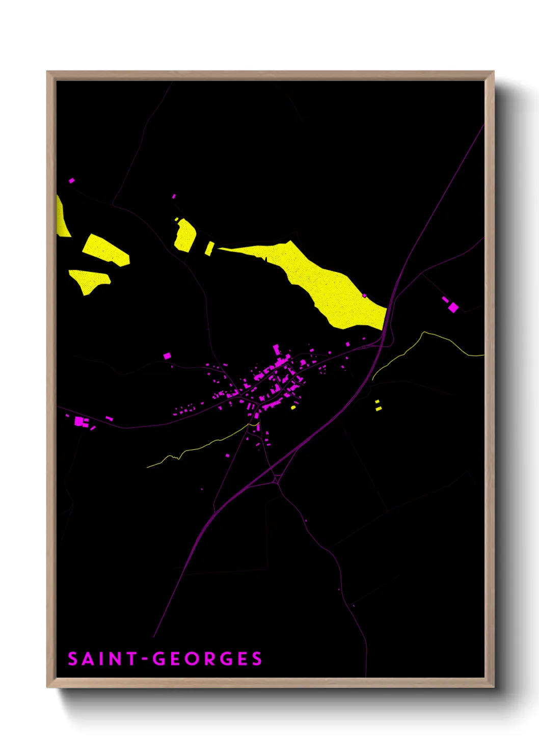 Une affiche de carte sur Saint-Georges