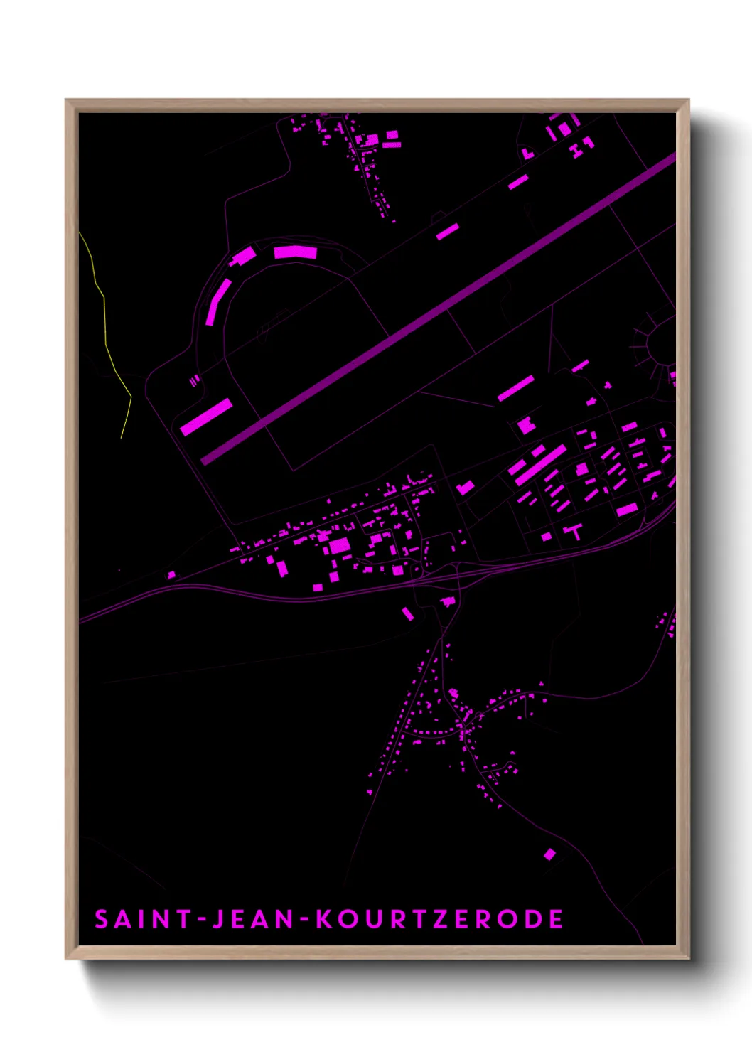 Une affiche de carte sur Saint-Jean-Kourtzerode
