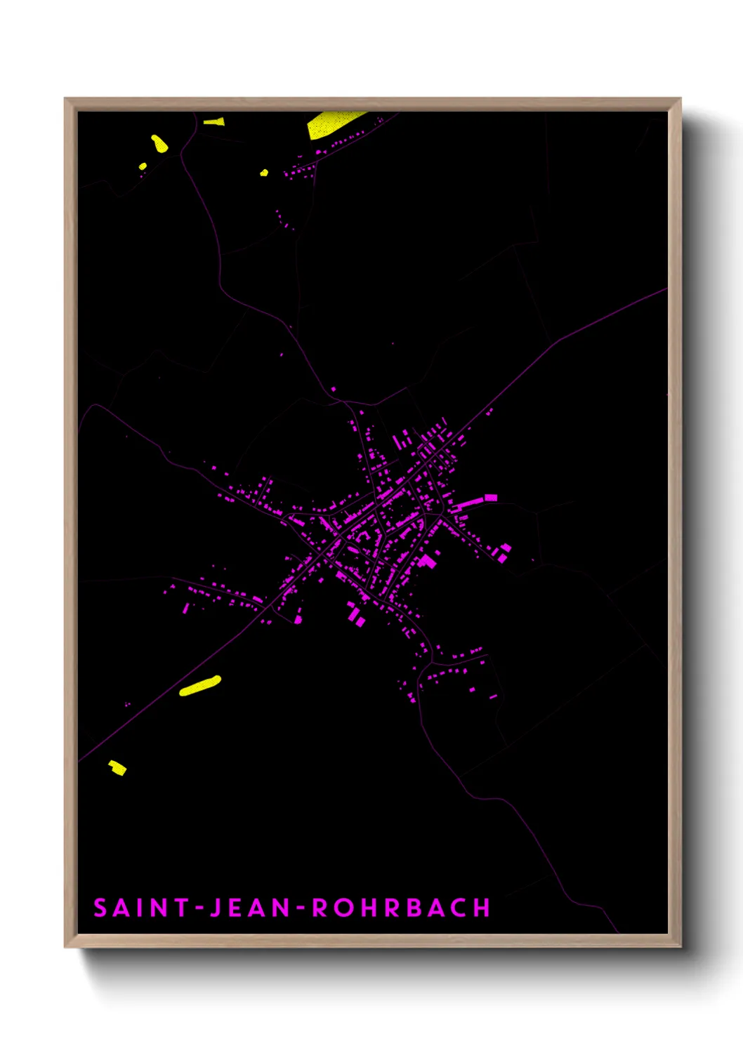 Une affiche de carte sur Saint-Jean-Rohrbach