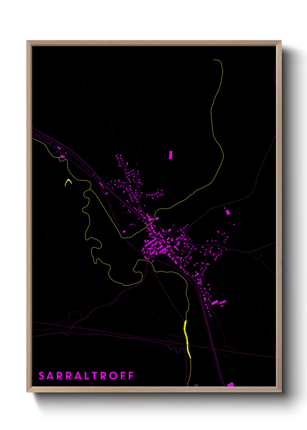 Une affiche de carte sur Sarraltroff