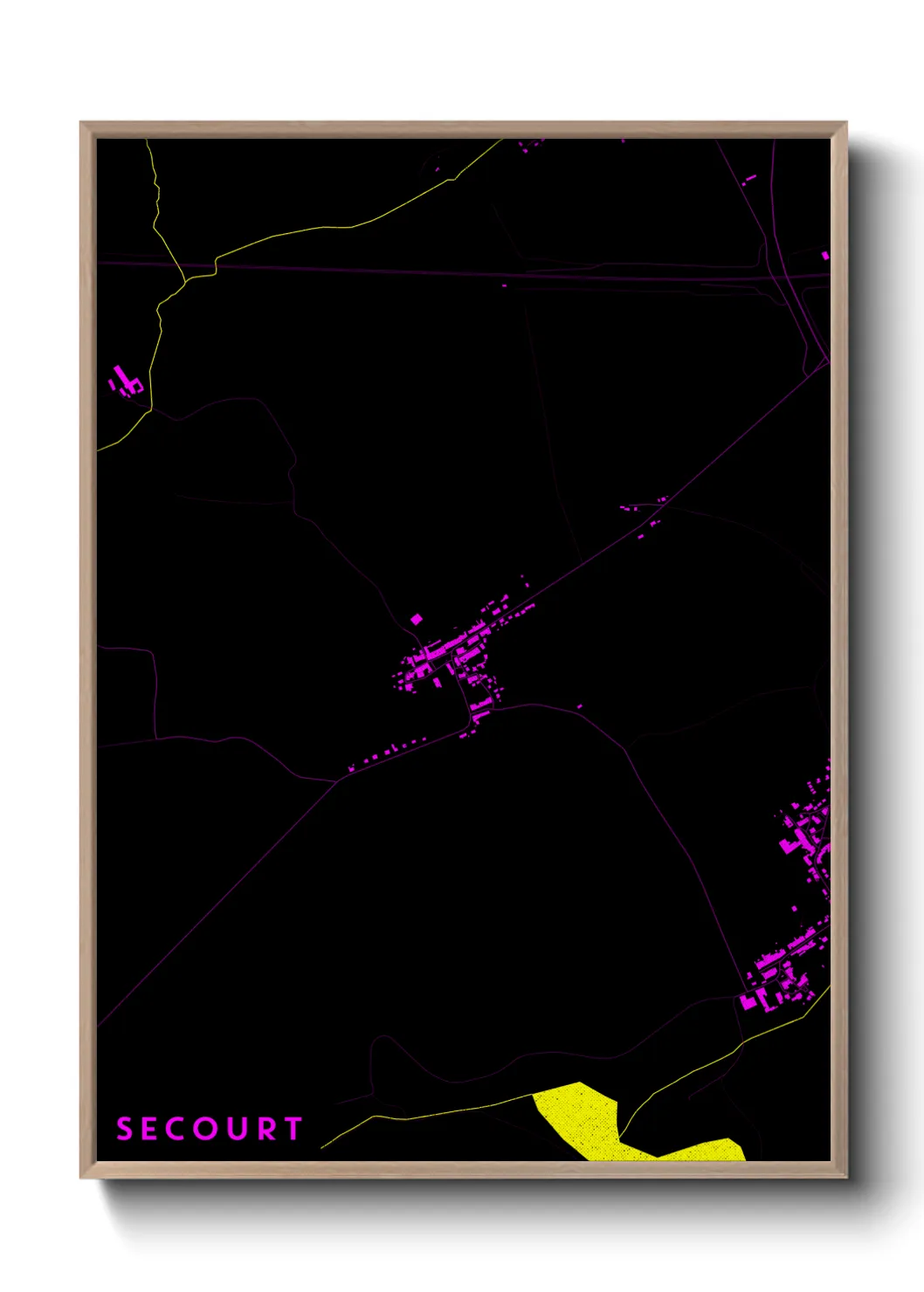 Une affiche de carte sur Secourt