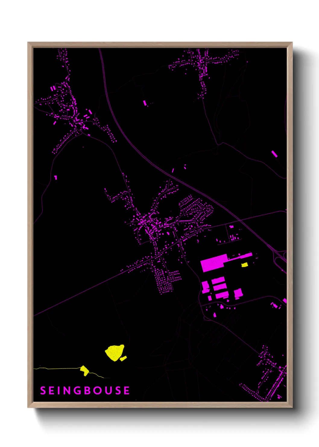 Une affiche de carte sur Seingbouse