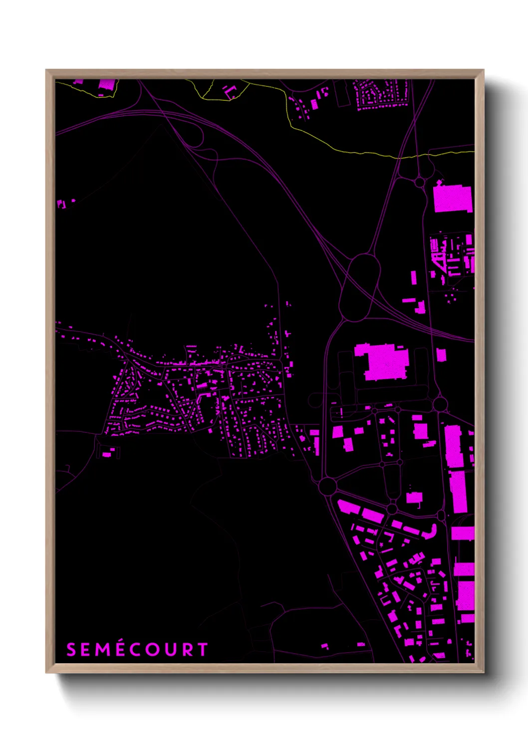 Une affiche de carte sur Semécourt