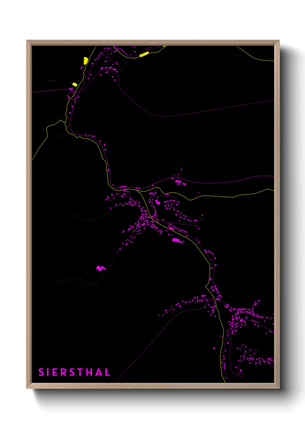 Une affiche de carte sur Siersthal