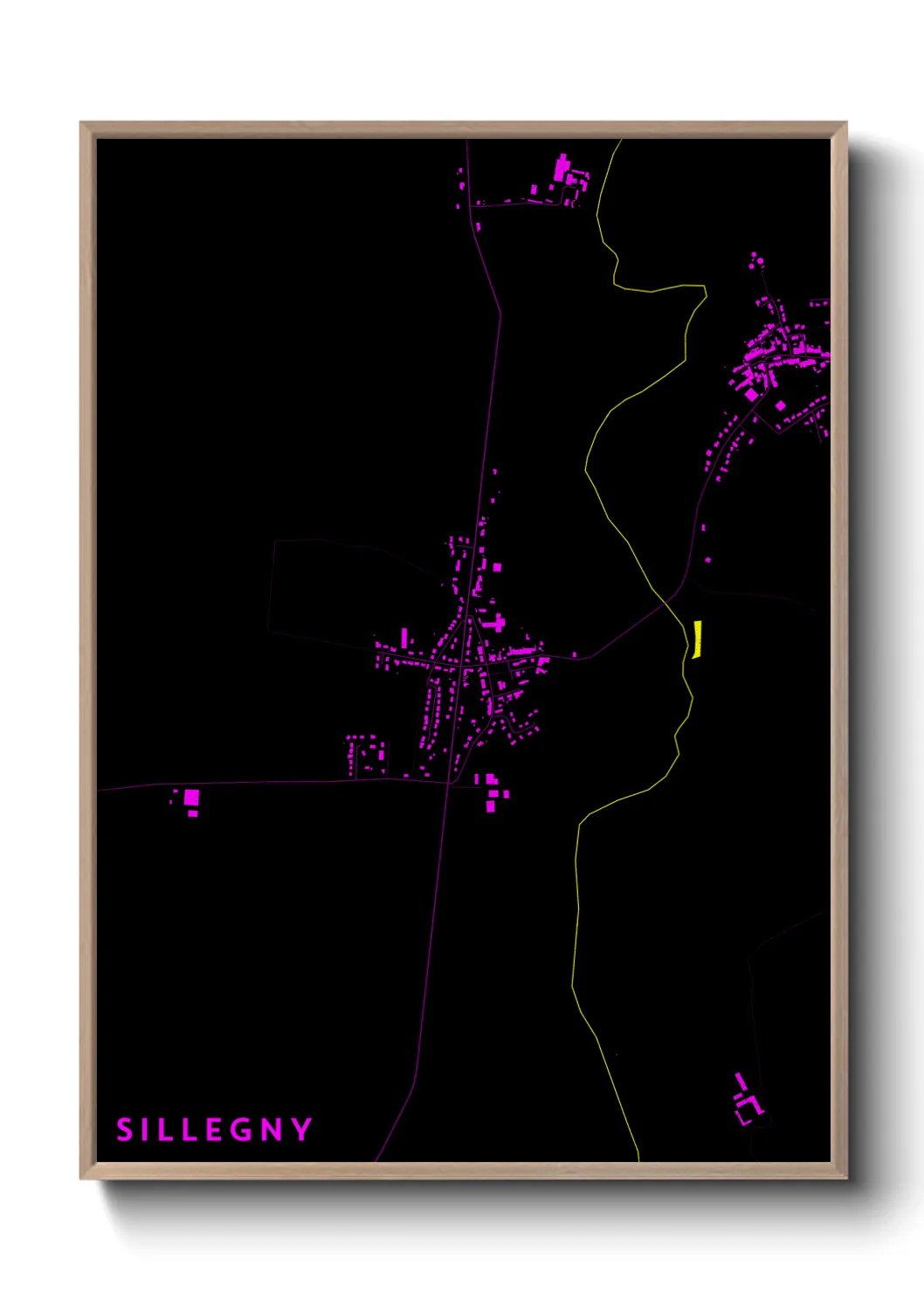 Une affiche de carte sur Sillegny