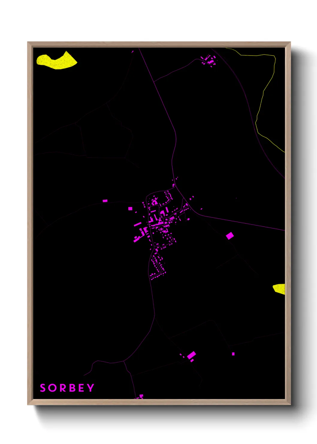 Une affiche de carte sur Sorbey