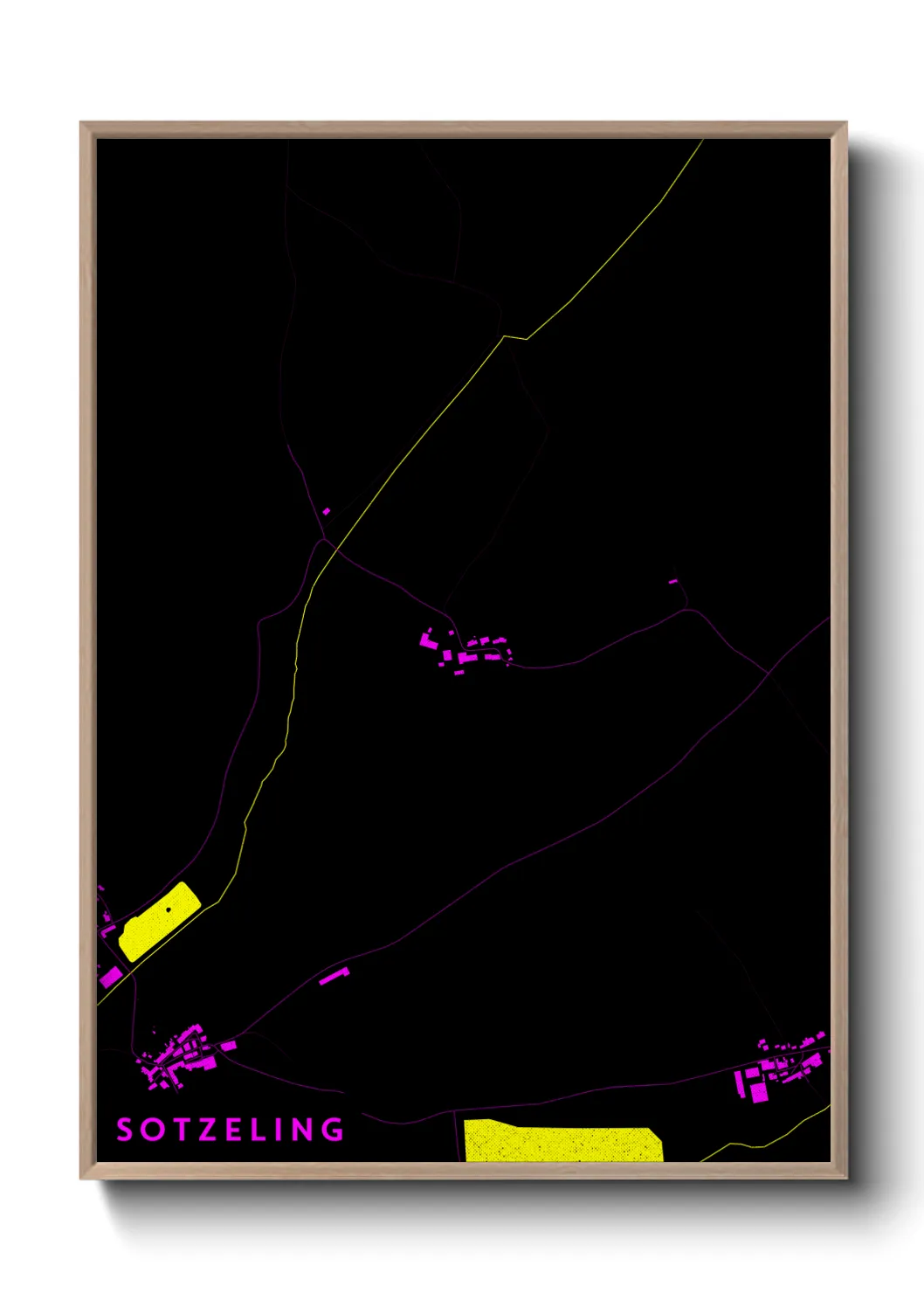 Une affiche de carte sur Sotzeling
