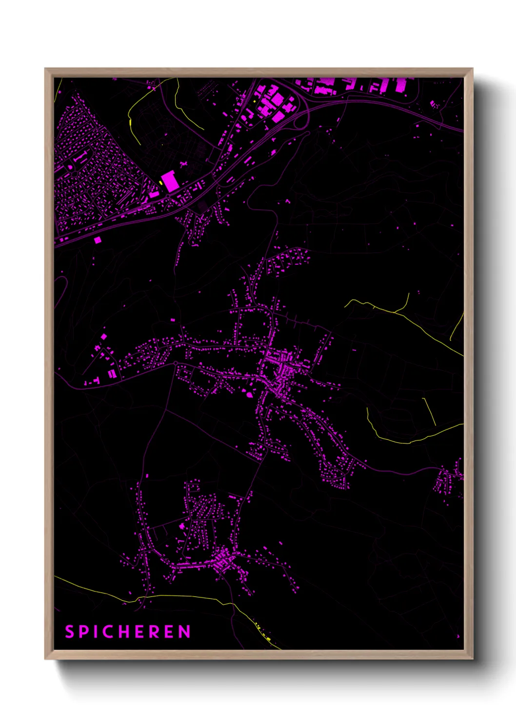 Une affiche de carte sur Spicheren
