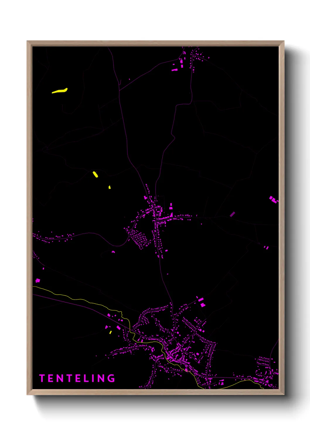 Une affiche de carte sur Tenteling