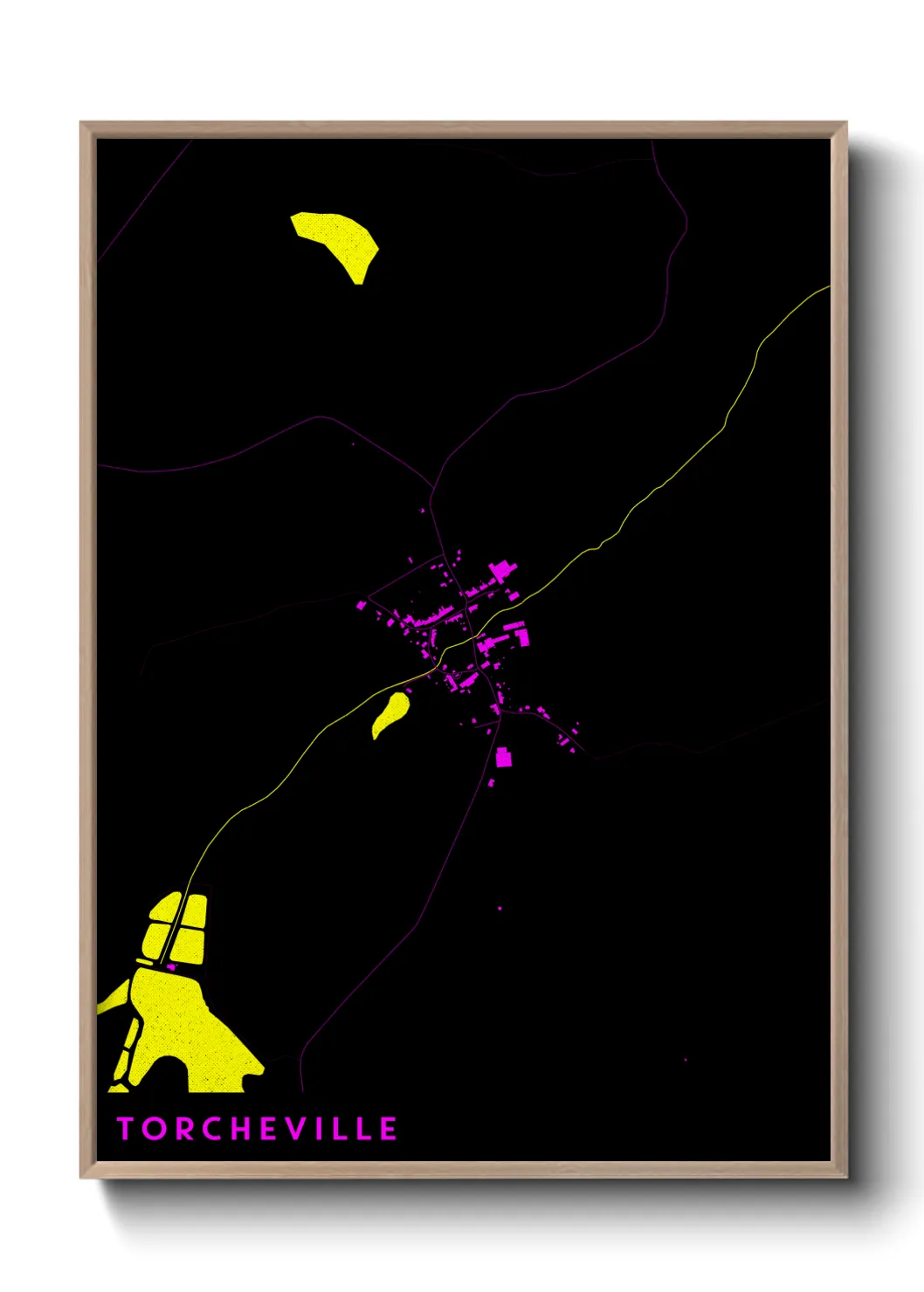 Une affiche de carte sur Torcheville