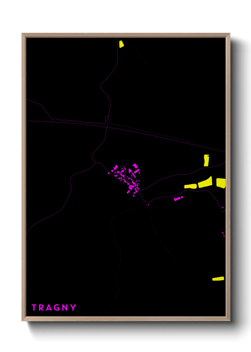 Une affiche de carte sur Tragny