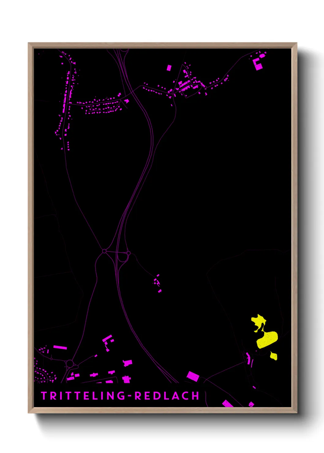 Une affiche de carte sur Tritteling-Redlach