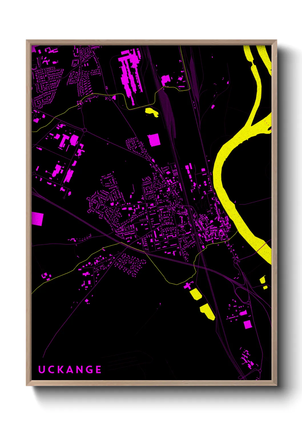 Une affiche de carte sur Uckange